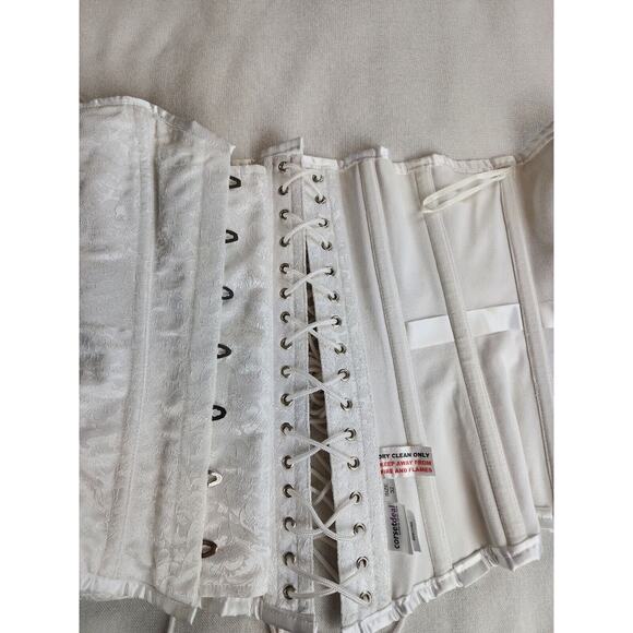 Corsetdeal Corset Womens 32 White Steampunk Wedding Bridal industrial fairycore - Picture 5 of 10